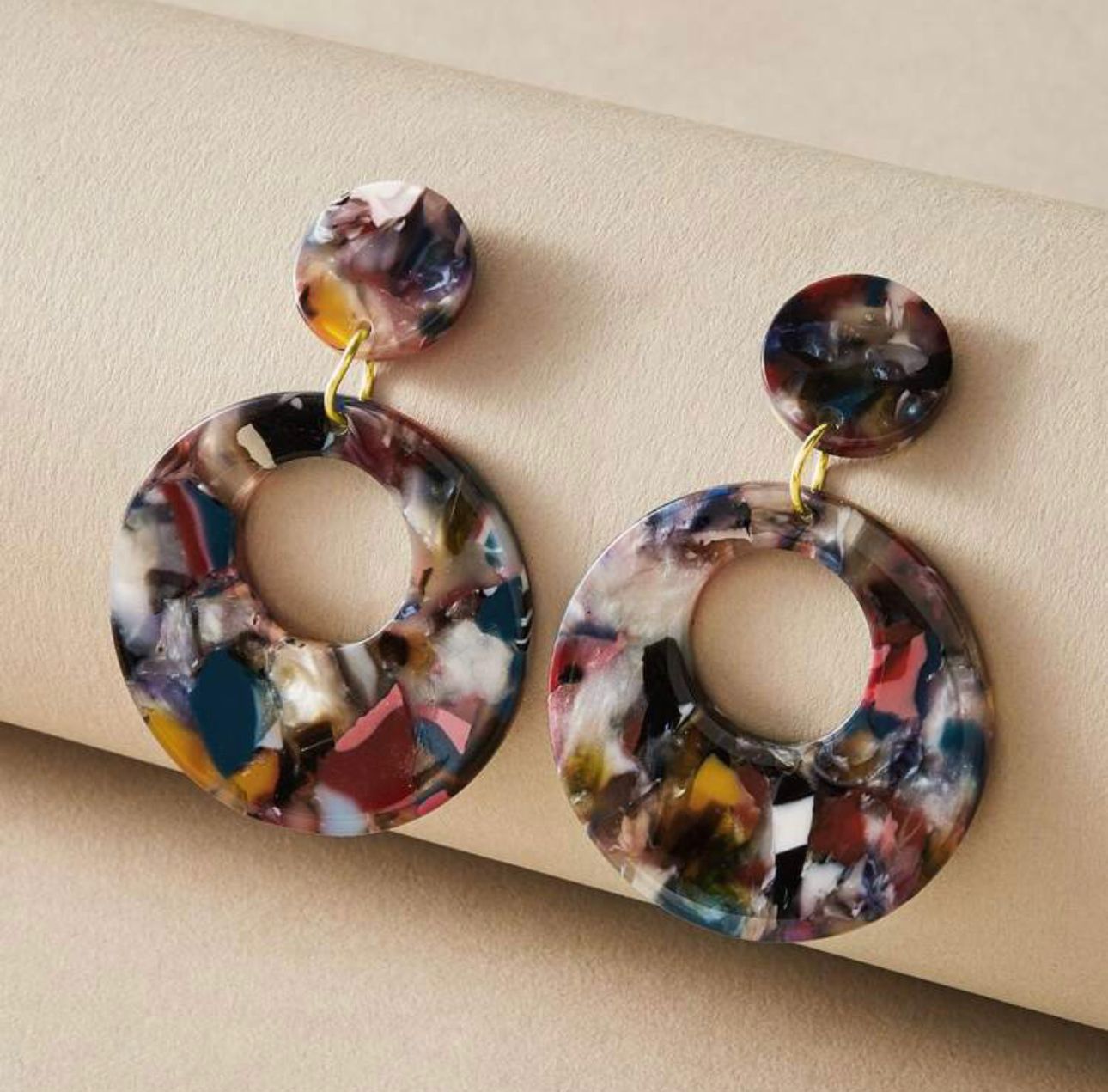 Round Drop Earrings