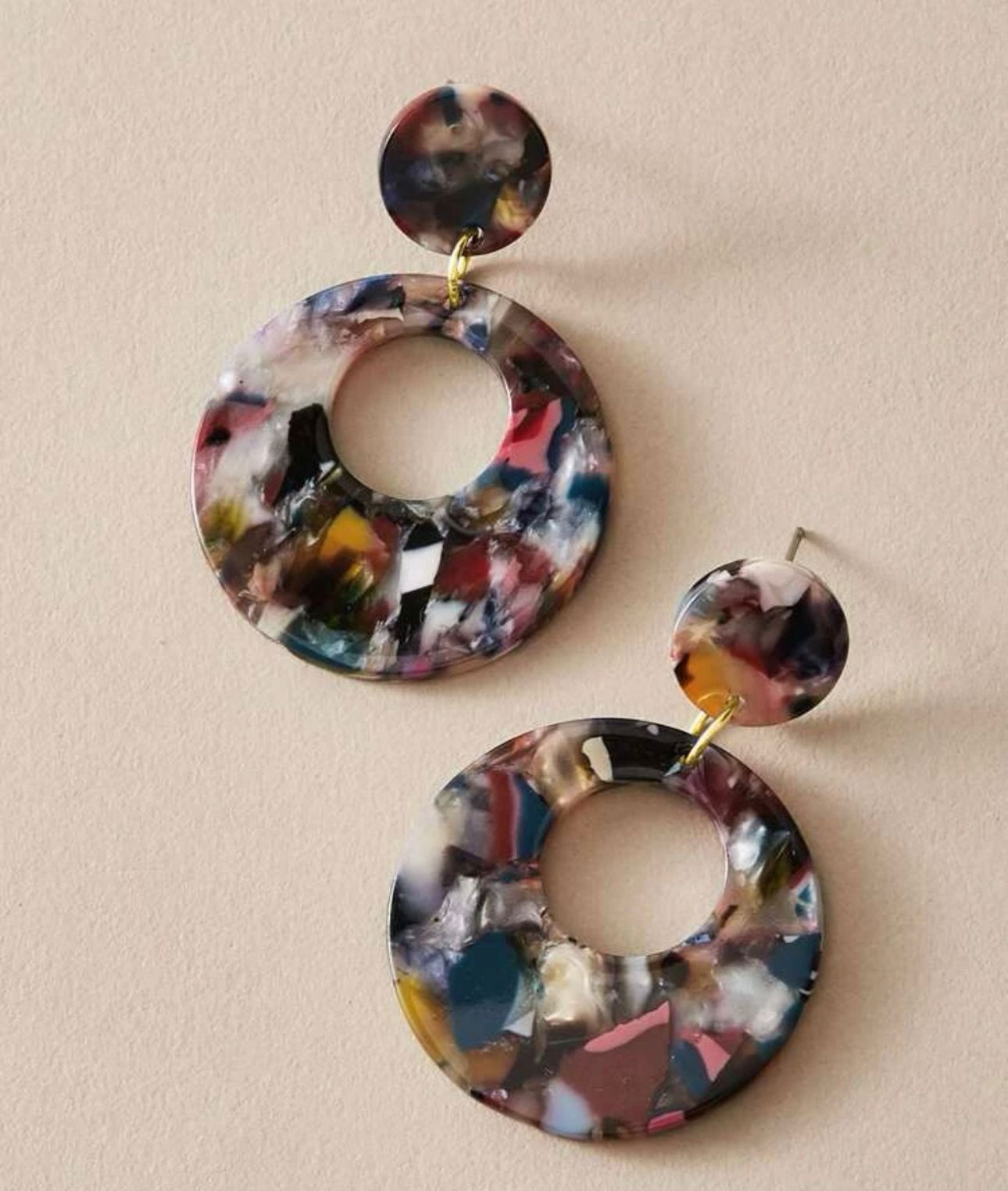 Round Drop Earrings