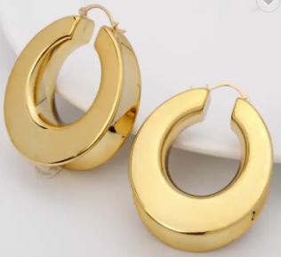 18k gold plated jumbo earrings 