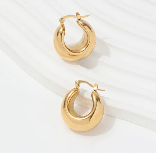 Gold plated hoops Earrings