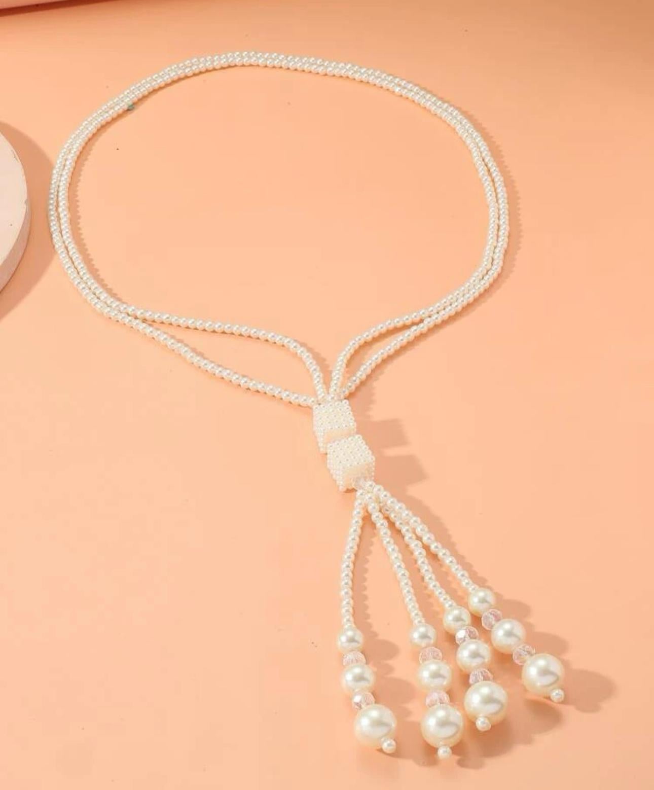 Pearl Y Lariat Necklace