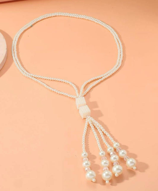 Pearl Y Lariat Necklace