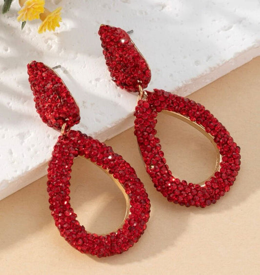 Rhinestones Drop Earrings