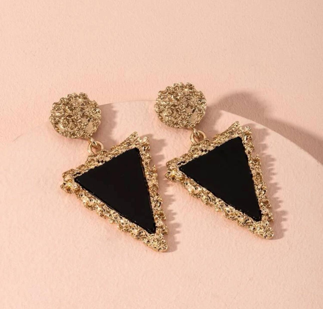 Charming triangle drop earrings