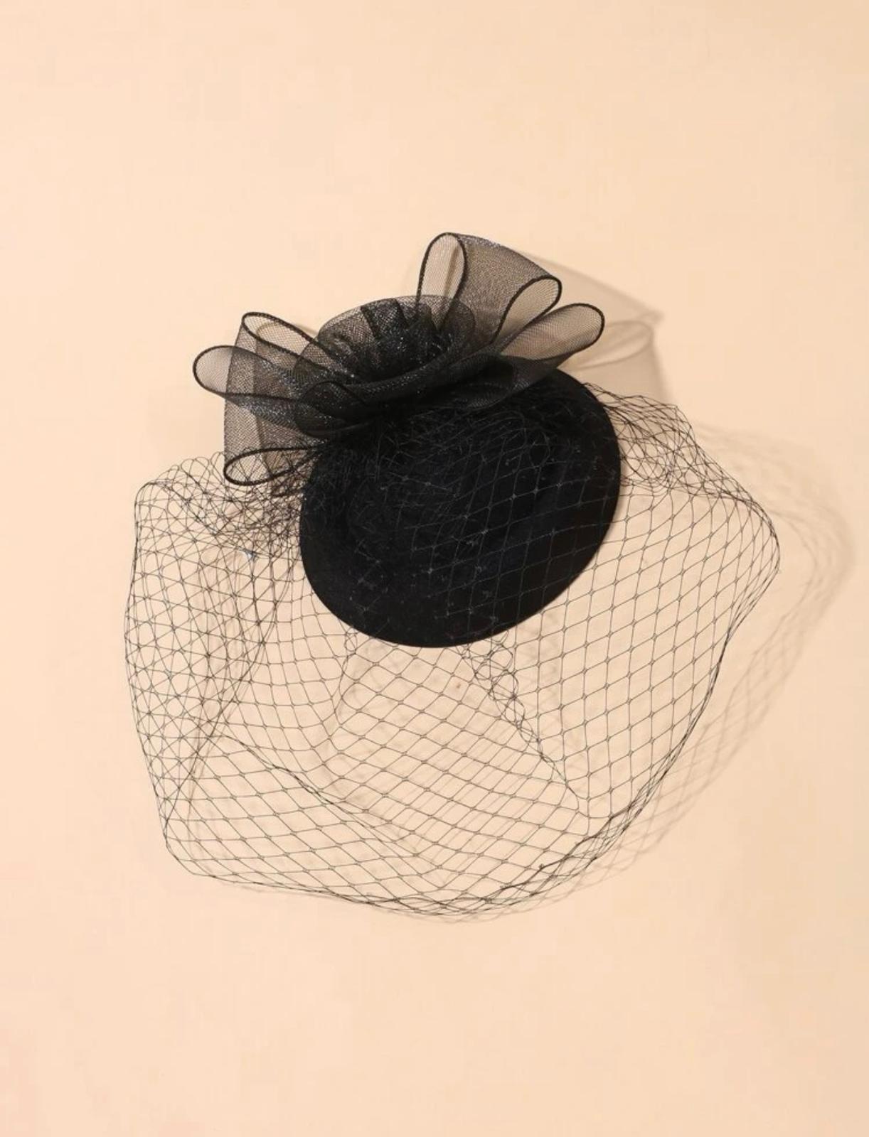 Unique black fascinator