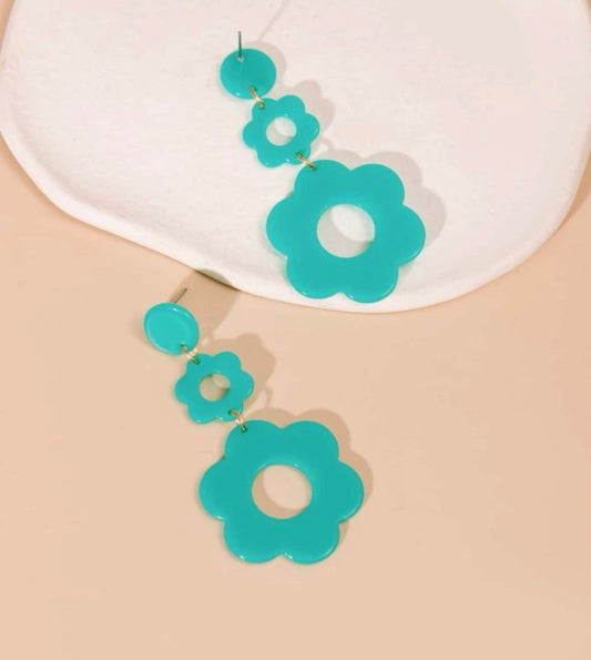 Groovy flower earrings